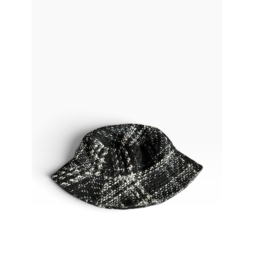 H&M Tweed Boucle Bucket Hat Size Large Editor Gallery Opening Coastal Unisex
